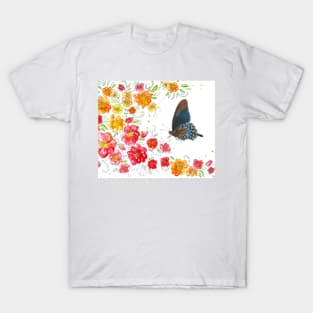 flower and butterfly T-Shirt